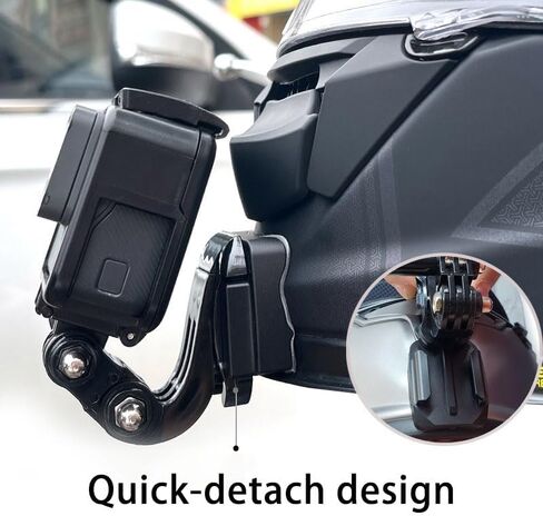 مجموعة تركيب ذقن خوذة دراجة نارية مخصصة لكاميرا جو برو اكشن مع وسادات لاصقة وخطاف على شكل حرف J Agv-k1 in Kuwait