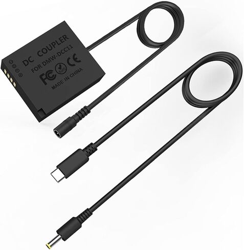 HY1C DMW-DCC11 DC المقرنة BLG10 الدمية بطارية USB كابل عدة استبدال DMW-AC8 AC10 محول الطاقة AC لباناسونيك Lumix DMC-GX7 GX85 GX80 GF3 GF5 GF6 GX9 ZS60 ZS70 ZS80 ZS100 ZS110 TZ100 كاميرات. in Kuwait