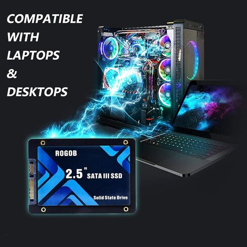 ROGOB 1 تيرا بايت SATA III 6 جيجابايت/ثانية SSD 2.5 بوصة 7 مللي متر (0.28 بوصة) محرك الأقراص الصلبة الداخلي ذو الحالة الصلبة لأجهزة الكمبيوتر المحمول Ultrabook Desktop in Kuwait