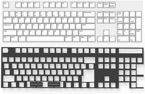 RunJRX Poron لوحة المفاتيح PCB Foam 108 Layout، Poron Switch Pads 120 قطعة ومخمدات صوت لوحة المفاتيح للوحة المفاتيح المخصصة in Kuwait