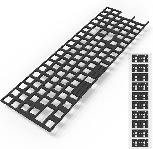 RunJRX RUNJRX Poron Keyboard PCB Foam 84 Layout,Poron Switch Pads 120Pcs and Keyboard Sound Dampeners for Custom Keyboard Black RJ-090 in Kuwait