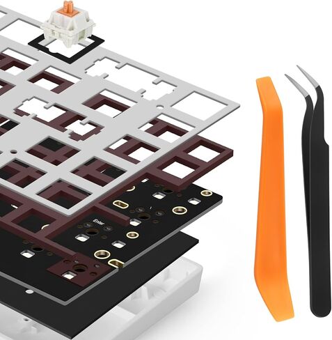 RunJRX RUNJRX Poron Keyboard PCB Foam 84 Layout,Poron Switch Pads 120Pcs and Keyboard Sound Dampeners for Custom Keyboard Black RJ-090 in Kuwait