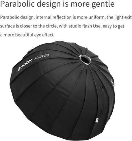 Godox AD-S85S Softbox 33in 85cm Portable Quickly Fast Installation Parabolic Softbox with Honeycomb Grid Compatible for AD300Pro AD400Pro in Saudi Arabia