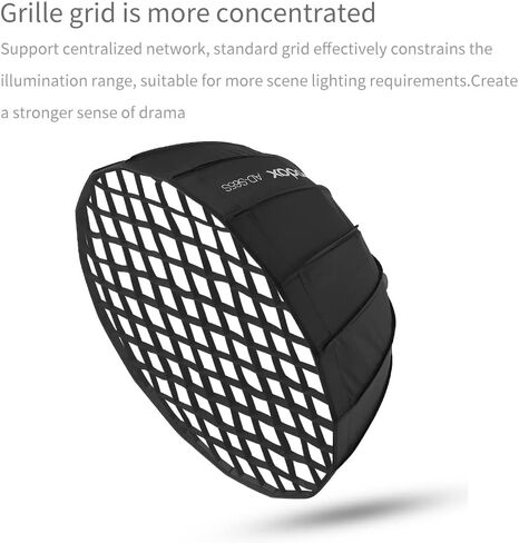 Godox AD-S85S Softbox 33in 85cm Portable Quickly Fast Installation Parabolic Softbox with Honeycomb Grid Compatible for AD300Pro AD400Pro in Saudi Arabia