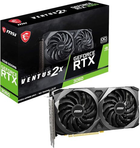 ام اس اي جي فورس ار تي اكس 3060 فينتوس 2X 12 جيجا او سي، بطاقة رسومات للالعاب - RTX 3060 in Saudi Arabia