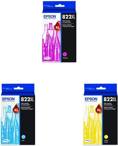EPSON 822 DURABrite Ultra Ink High Capacity Magenta Cartridge (T822XL320-S) Works with WorkForce Pro WF-3820, WF-3823, WF-4820, WF-4830, WF-4833, WF-4834 in Kuwait