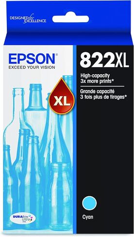 EPSON 822 DURABrite Ultra Ink High Capacity Magenta Cartridge (T822XL320-S) Works with WorkForce Pro WF-3820, WF-3823, WF-4820, WF-4830, WF-4833, WF-4834 in Kuwait