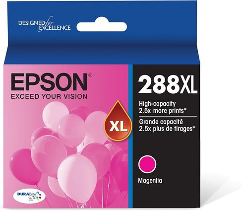 Epson T288 DURABrite Ultra -Ink High Capacity Magenta -Cartridge (T288XL320-S) for Select Expression Printers (Pack of 2) in Saudi Arabia