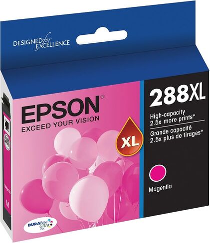 Epson T288 DURABrite Ultra -Ink High Capacity Magenta -Cartridge (T288XL320-S) for Select Expression Printers (Pack of 2) in Saudi Arabia