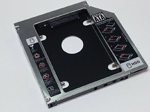 غطاء حاملة HIGHROCK SATA 2nd HDD لفتحة محرك الأقراص الضوئي Universal CD/DVD-ROM مقاس 12.7 مم (للقرص الرقمي وHDD) in Kuwait