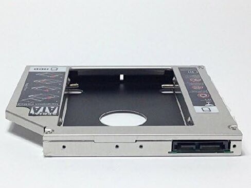 غطاء حاملة HIGHROCK SATA 2nd HDD لفتحة محرك الأقراص الضوئي Universal CD/DVD-ROM مقاس 12.7 مم (للقرص الرقمي وHDD) in Kuwait