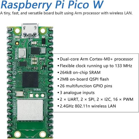 Freenove Mecanum Wheel Car Kit for Raspberry Pi Pico W (Included) (Compatible with Arduino IDE), Dot Matrix Expressions, Obstacle Avoidance, Line Tracking, Light Tracing, Colorful Light, App in Saudi Arabia