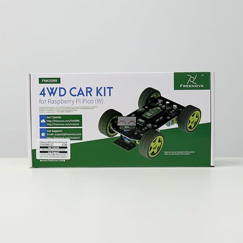 Freenove Mecanum Wheel Car Kit for Raspberry Pi Pico W (Included) (Compatible with Arduino IDE), Dot Matrix Expressions, Obstacle Avoidance, Line Tracking, Light Tracing, Colorful Light, App in Saudi Arabia