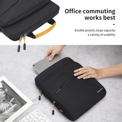 Omnpak حقيبة iPad مقاس 12.9 بوصة، حقيبة حمل للكمبيوتر اللوحي، حقيبة كتف للكمبيوتر اللوحي مع جيوب تخزين تناسب iPad Pro 12.9 M2، iPad 10th/9th Generation، Surface Pro 7+/7/6/5/4/3 in Kuwait