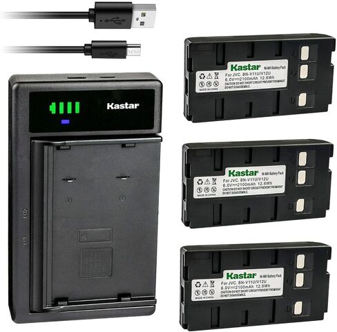 Kastar Smart USB Battery Charger Replacement for Panasonic PV-IQ504 PV-IQ505 PV-IQ525 PV-L352 PV-L353 PV-L354 PV-L453 PV-L454 PV-L552 PV-L557 PV-L558 PV-L559 PV-L559D PV-L600 PV-L606 PV-L650 in Saudi Arabia