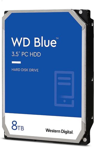 محرك الأقراص الصلبة الداخلي ويسترن ديجيتال 8 تيرابايت WD Blue PC - 5640 دورة في الدقيقة، SATA 6 جيجابايت/ثانية، ذاكرة تخزين مؤقت 128 ميجابايت، 3.5 بوصة - WD80EAZZ (معتمد من مصنع WD) (متجدد) in Saudi Arabia