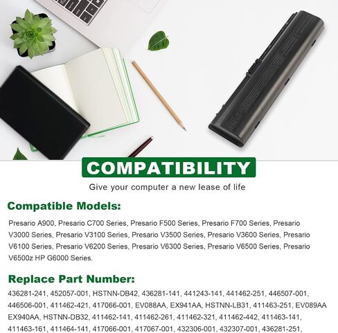 يتوهم شراء بطارية الكمبيوتر المحمول DV2000 الجديدة لسلسلة Hp Pavilion DV2100 DV2500 DV6000 DV6700 P/N's: 441425-001 446506-001 446507-001 HSTNN-DB42 452057-001 hstnn-c17c 417066-001 441 611-001 in Saudi Arabia
