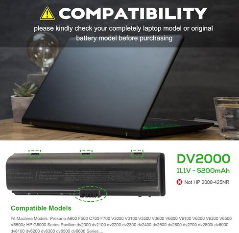 يتوهم شراء بطارية الكمبيوتر المحمول DV2000 الجديدة لسلسلة Hp Pavilion DV2100 DV2500 DV6000 DV6700 P/N's: 441425-001 446506-001 446507-001 HSTNN-DB42 452057-001 hstnn-c17c 417066-001 441 611-001 in Saudi Arabia