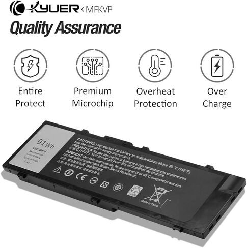 EBKK 91Wh MFKVP بطارية لديل الدقة 15 7510 7520 M7510 17 7710 7720 M7710 سلسلة 451-BBSF 451-BBSB TWCPG T05W1 GR5D3 0FNY7 1G9VM M28DH in Kuwait