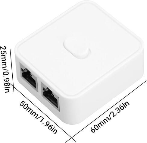 Acogedor 2 Ports Gigabit Network Switch, 1000Mbps 2 in 1 Out or 1 in 2 Out, RJ45 Splitter Selector Switch, Cat 5, Cat 5e, Cat 6, and Cat 7 PoE Extender Switch in Saudi Arabia