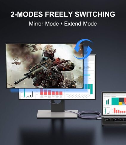 كابل HDMI إلى DVI، محول LANDEOSEN DVI إلى HDMI بطول 6 أقدام عالي السرعة ثنائي الاتجاه من النايلون المضفر HDMI ذكر إلى DVI-D 24+1 ذكر يدعم 1080P Full HD متوافق مع Roku، PS3/4، Blu-ray، الكمبيوتر المحمول الرمادي in Kuwait