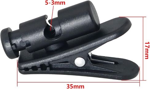 Wire Clip for Earphone Wire FMHXG 4PCS Portable Balck Earpiece Headset Large Clip Clamp for Round Wire Earphone, Earphone Wire Clip in Saudi Arabia