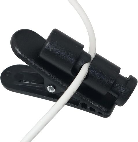 Wire Clip for Earphone Wire FMHXG 4PCS Portable Balck Earpiece Headset Large Clip Clamp for Round Wire Earphone, Earphone Wire Clip in Saudi Arabia