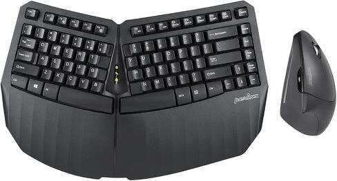 Perixx PERIDUO-413B US، لوحة مفاتيح USB سلكية مدمجة مريحة وماوس رأسي - حزمة مع ماوس رأسي مريح بـ 6 أزرار - أسود - الإنجليزية الأمريكية in Saudi Arabia