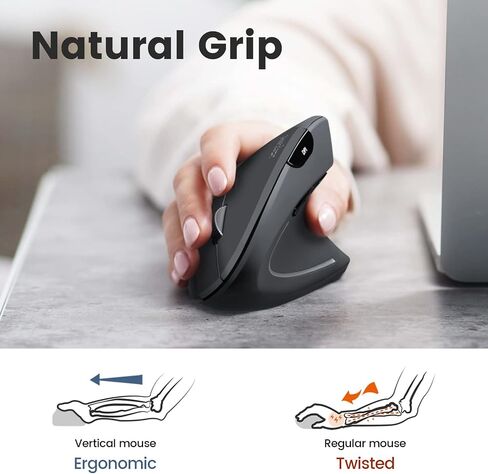 Perixx PERIDUO-413B US، لوحة مفاتيح USB سلكية مدمجة مريحة وماوس رأسي - حزمة مع ماوس رأسي مريح بـ 6 أزرار - أسود - الإنجليزية الأمريكية in Saudi Arabia