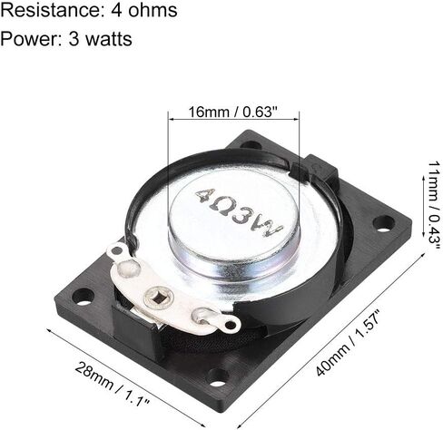 uxcell 4 Ohm 3W Round Internal Magnet Speaker for Laptop Loudspeaker 4pcs in Saudi Arabia