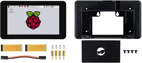 Waveshare 4.3 Inch Touch Screen DSI LCD with Case for Raspberry Pi 4B, 800×480 Resolution Monitor IPS Capacitive Screen Support Raspbian/Ubuntu/Kali/Retropie/WIN10 IoT in Kuwait