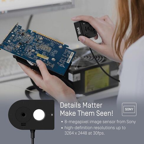 كاميرا مستندات USB IPEVO V4K PRO 120 4K، عدسة FOV 120 درجة، مستشعر Sony CMOS، التركيز التلقائي السريع، تقليل الضوضاء AI، كاميرا ويب، توصيل وتشغيل USB، مؤتمرات الفيديو، البث، العمل من المنزل in Kuwait