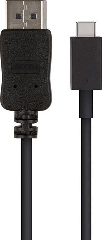 Accell USB-C to DisplayPort Cable - USB 3.1 Type-C to DisplayPort 1.2 Cable - 6 Feet, 4K UHD @60Hz - Compatible with Thunderbolt 3, MacBook Pro 2016 & iPad Pro, Dell, Samsung, and More (U188B-006B) in Kuwait