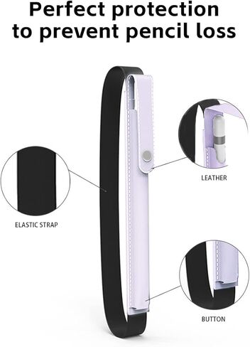 حافظة حامل متوافقة مع Apple Pencil الجيل الأول/الثاني، غطاء من جلد البولي يوريثان مناسب لجهاز iPad الجديد الجيل العاشر 2022، iPad 9th/8th/7th Gen 10.2"، iPad Air 5th/4th Gen، iPad 9.7"، أرجواني لافندر in Kuwait