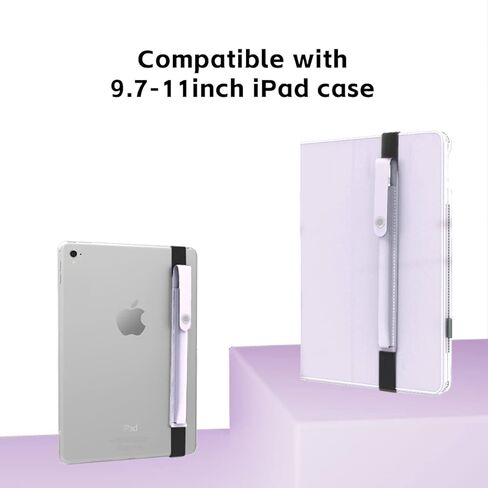 حافظة حامل متوافقة مع Apple Pencil الجيل الأول/الثاني، غطاء من جلد البولي يوريثان مناسب لجهاز iPad الجديد الجيل العاشر 2022، iPad 9th/8th/7th Gen 10.2"، iPad Air 5th/4th Gen، iPad 9.7"، أرجواني لافندر in Kuwait