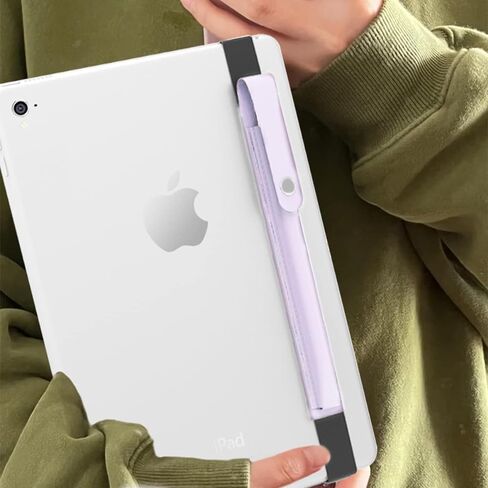حافظة حامل متوافقة مع Apple Pencil الجيل الأول/الثاني، غطاء من جلد البولي يوريثان مناسب لجهاز iPad الجديد الجيل العاشر 2022، iPad 9th/8th/7th Gen 10.2"، iPad Air 5th/4th Gen، iPad 9.7"، أرجواني لافندر in Kuwait