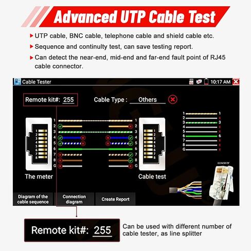 Wsdcam 7 بوصة الكل في واحد IPS شاشة تعمل باللمس IP كاميرا اختبار الأمن CCTV مراقب اختبار مع SDI/TVI/AHD/CVI/POE/4K H.265/1080p HDMI داخل وخارج/RJ45-TDR/تحديث البرامج الثابتة ترقية 9800ADHS-Plus in Saudi Arabia