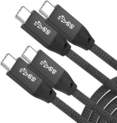 كابل UseBean USB C إلى USB C بقوة 100 وات 15 قدمًا (عبوتين)، كابل USB 3.2 Gen 2X2 بسرعة 20 جيجابت في الثانية لنقل البيانات من النوع C PD شاحن سريع 100 وات، سلك فيديو 4K، لجهاز Thunderbolt 3/4 MacBook Pro وiPad Pro وGalaxy S22/S23 in Kuwait