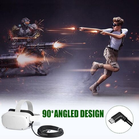 VR Link16 ft, USB 3.2 Gen 2x1 to Type-C Cable 10Gbps, Compatible with External NVME/ Quest 3/2/Pro/PICO4 Accessories, Suitable for Steam VR Virtual Reality Headset Games Connected to PC in Kuwait