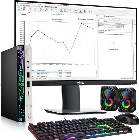 HP RGB G4 Mini PC- Intel Core i5-8th Gen Upto 3.50Ghz, 32GB DDR4 Ram, 1TB NVMe SSD - Windows 11 Pro, New FHD 24" Monitor, RGB Set- Micro pc for Home/Office (Renewed) in Saudi Arabia
