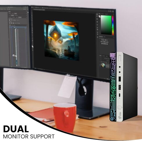 HP RGB G4 Mini PC- Intel Core i5-8th Gen Upto 3.50Ghz, 32GB DDR4 Ram, 1TB NVMe SSD - Windows 11 Pro, New FHD 24" Monitor, RGB Set- Micro pc for Home/Office (Renewed) in Saudi Arabia
