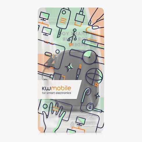 kwmobile Case Compatible with Samsung Portable SSD T7 / SSD T7 Touch - SSD Cover - Inner Size 8 x 5.2 cm - Black in Saudi Arabia
