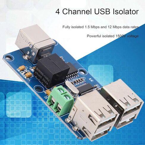وحدة عازل USB DJDK، وحدة محور عازل USB ذات 4 قنوات، لوحة حماية اقتران، مكون إلكتروني ADUM3160 in Kuwait