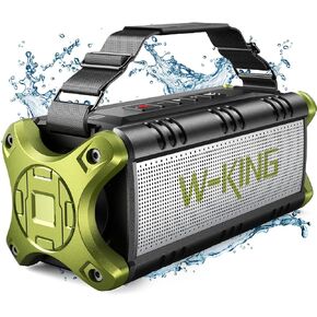 W-KING Bluetooth Speakers Wireless, 50W Portable Loud Bluetooth Speaker,IPX6 Waterproof Outdoor Speaker Deep Bass/Stereo Pair/EQ/40H/Power Bank/TF/AUX in Kuwait