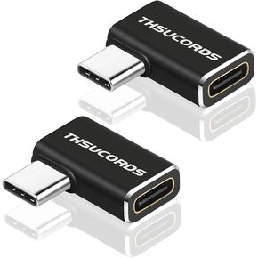 Thsucords 90 Degree USB C Adapter 4 Pack, USB Type C 3.2 Gen2 100W 20Gbps Male to Female Right Angle Extender Connector, 4K@60Hz Video Extension Extender for Steam Deck, Switch, MacBook in Kuwait