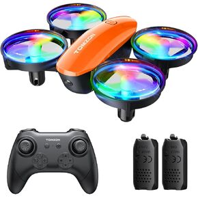 TOMZON A23 Mini Drone for Kids and Beginners, RC Toy Drone with Throw to Go, Easy to Learn, Auto-rotation, 3D Flips, Circle Fly, Headless Mode, 2 Batteries, Gift for Boys and Girls, Orange