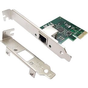 HINYSENO 4 Port RJ-45 10/100/1000Mbps PCI-Express x 4 Gigabit Ethernet Server Adapter Quad-Port Network Interface Controller Card for Intel 82576 Chipset, Compare to Intel 82576 in Kuwait