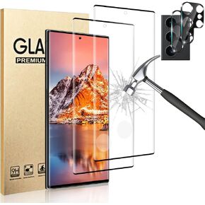 [عبوتان + عبوتان] واقي شاشة زجاجي فائق الجودة لهاتف Galaxy S23، عبوتان من واقي عدسة الكاميرا الزجاجية، يدعم بصمة الإصبع بالموجات فوق الصوتية، خالي من الفقاعات، شفاف عالي الدقة، صلابة 9H لواقي شاشة Samsung S23 Ultra 5G in Kuwait