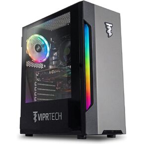 ViprTech Rebel 4.0 Gaming PC - AMD Ryzen 7 (16-LCore 4.1Ghz), RTX 4060 8GB, 32GB DDR4 3200 RAM, 1TB NVMe SSD, 600W Gold PSU, VR-Ready, Streaming, WiFi, RGB, Win 11 Pro, White Desktop Computer