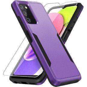 حافظة Warsia لهاتف Samsung Galaxy A03S، حافظة Galaxy A03S مع واقي شاشة [تم اختبار السقوط من الدرجة العسكرية] حافظة واقية متينة متينة مضادة للصدمات لهاتف Samsung A03S، أسود in Kuwait